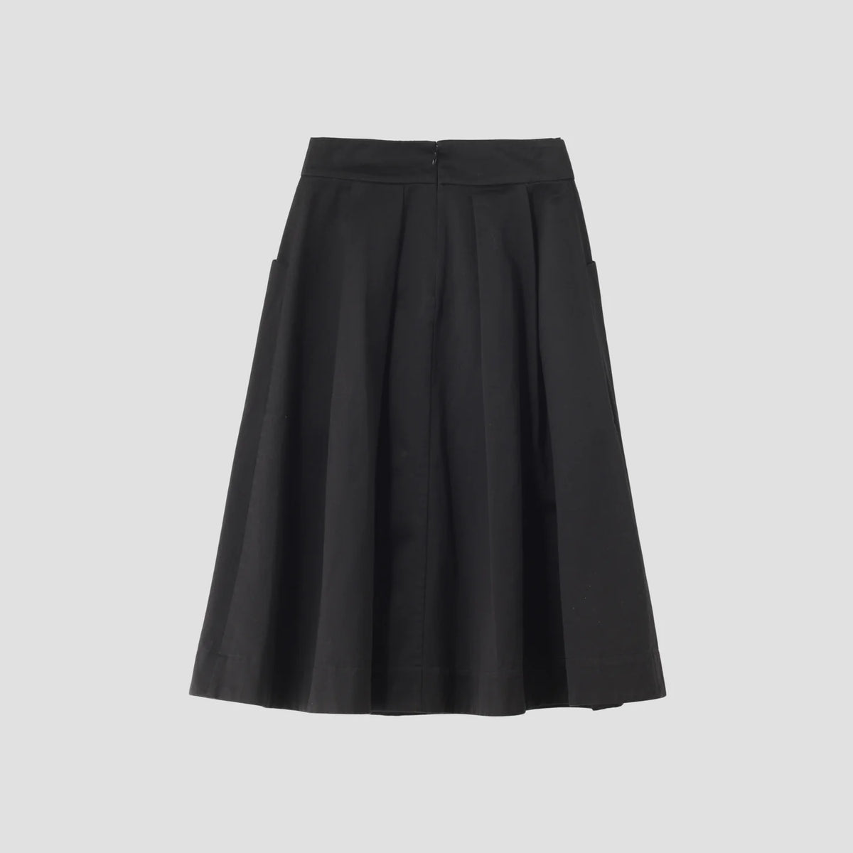 WASHED COTTON SATEEN SKIRT