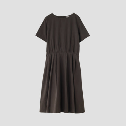 SILK COTTON POPLIN DRESS