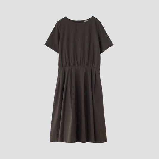 SILK COTTON POPLIN DRESS