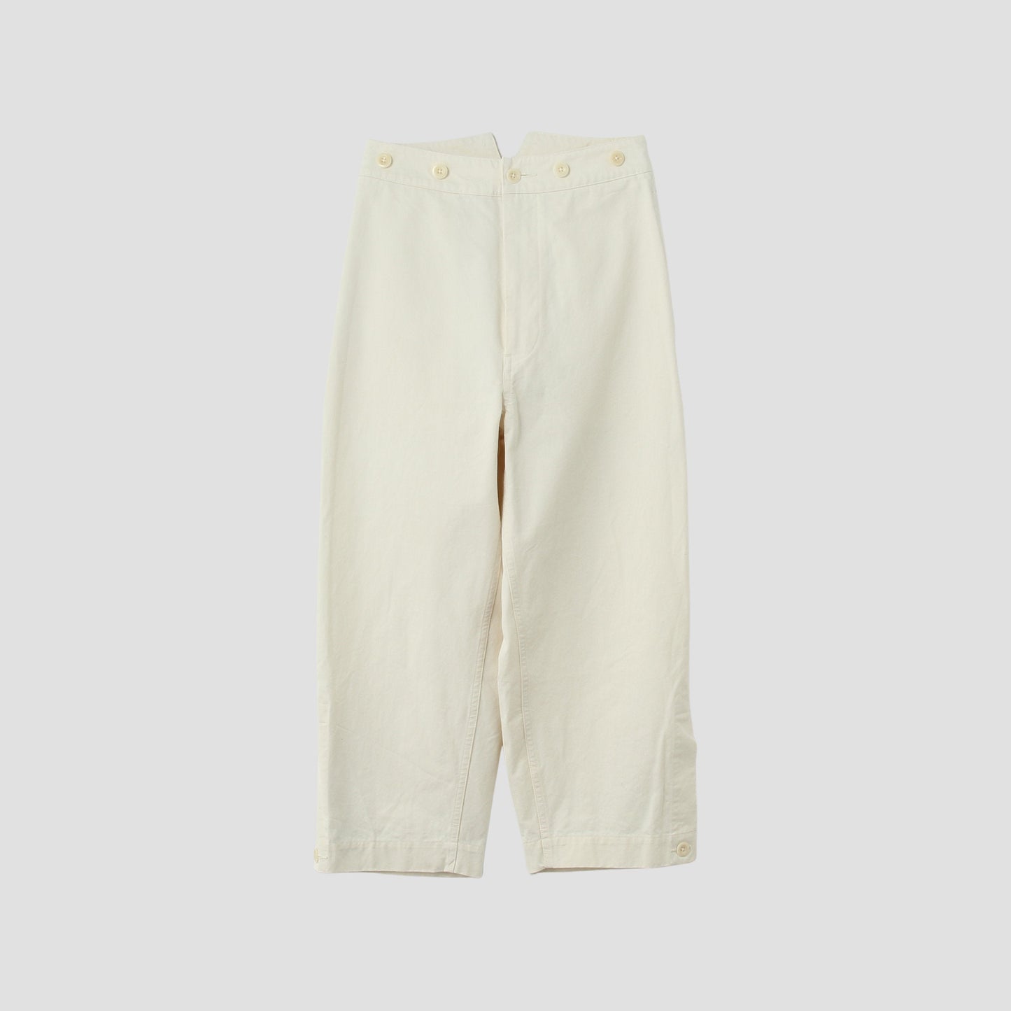 WASHED COMPACT COTTON TROUSERS