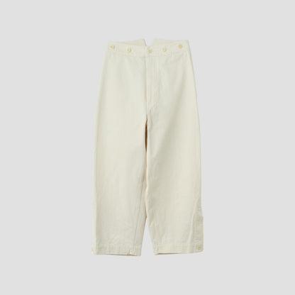 WASHED COMPACT COTTON TROUSERS