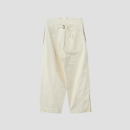 WASHED COMPACT COTTON TROUSERS