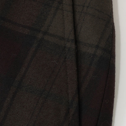 CHECK WOOL TWILL SKIRT
