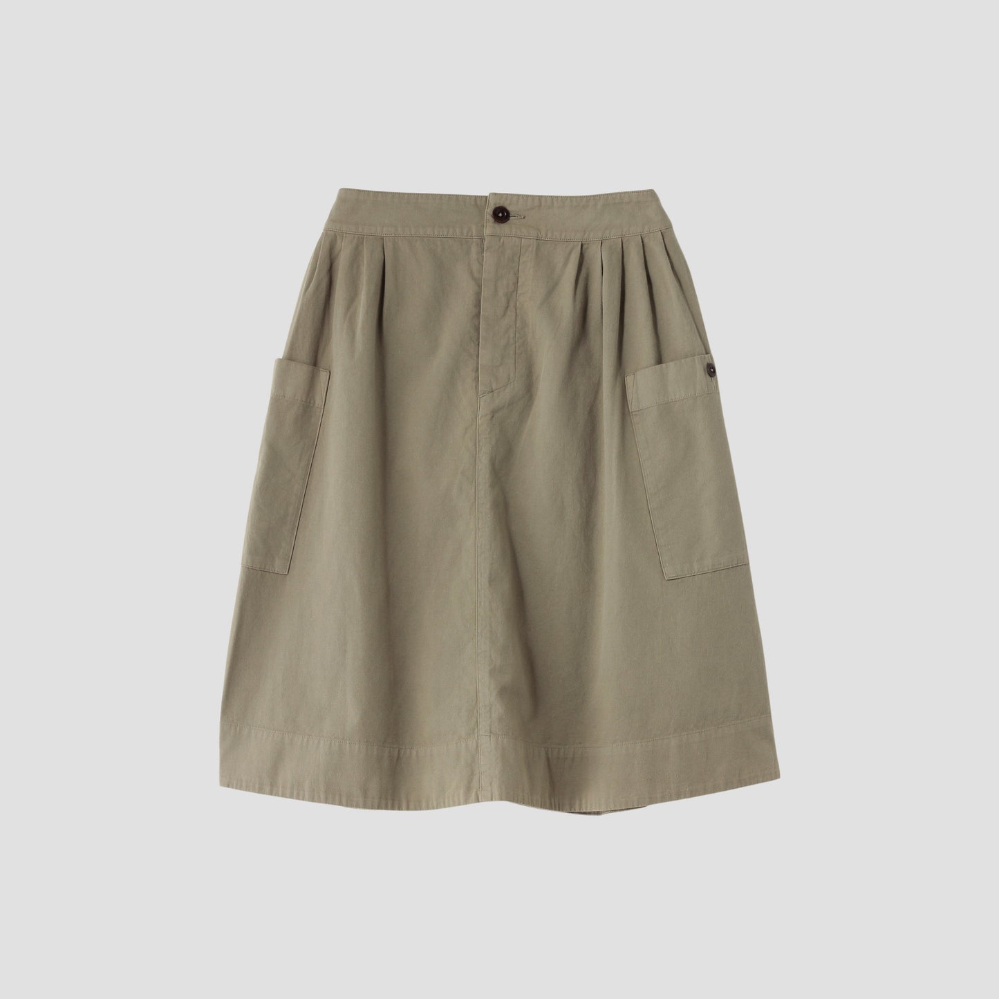 MILITARY COTTON LINEN SKIRT