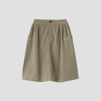 MILITARY COTTON LINEN SKIRT