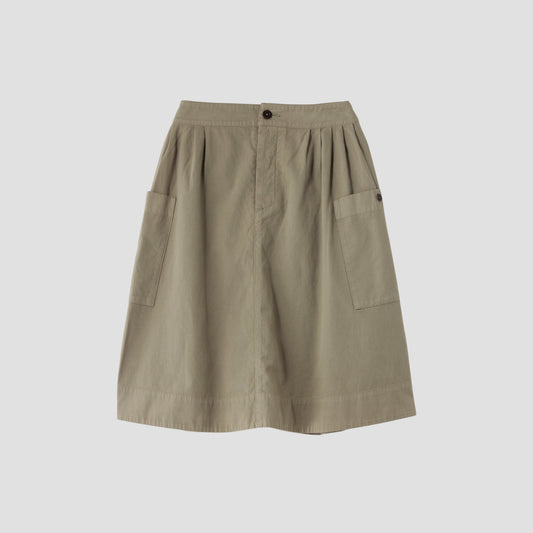 MILITARY COTTON LINEN SKIRT
