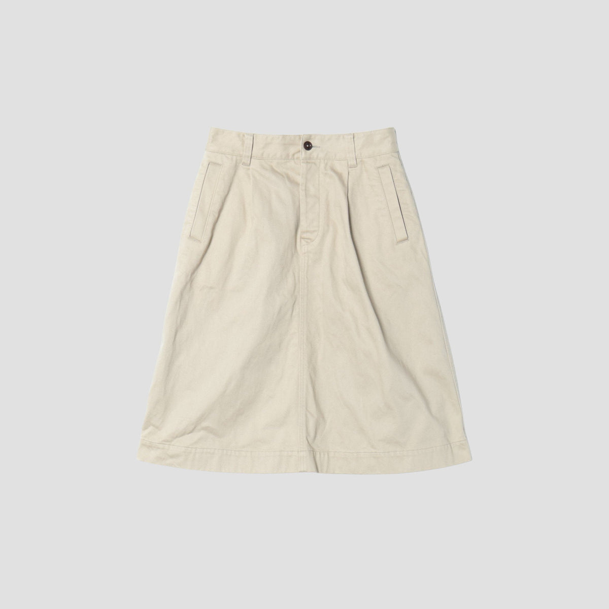 BRUSHED BACK COTTON TWILL SKIRT