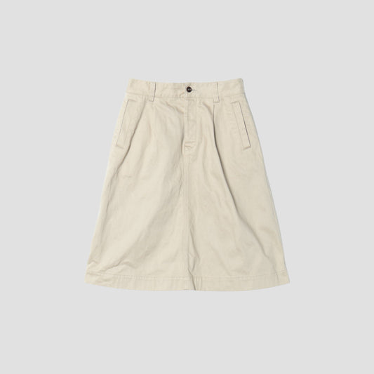 BRUSHED BACK COTTON TWILL SKIRT
