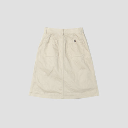 BRUSHED BACK COTTON TWILL SKIRT