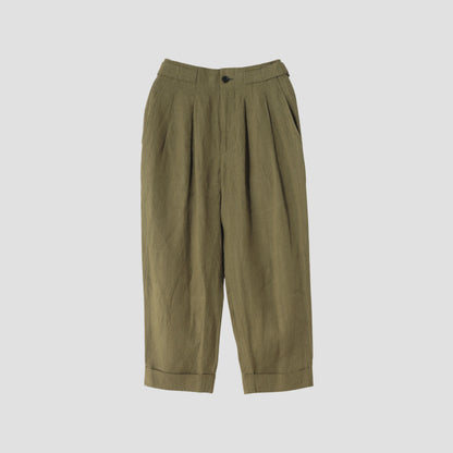YARN DYED LINEN TROUSERS
