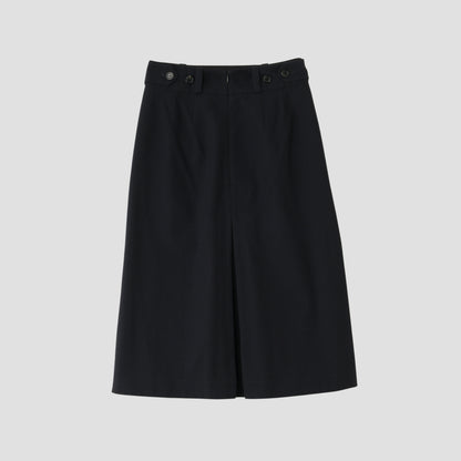 WOOL COTTON TWILL SKIRT