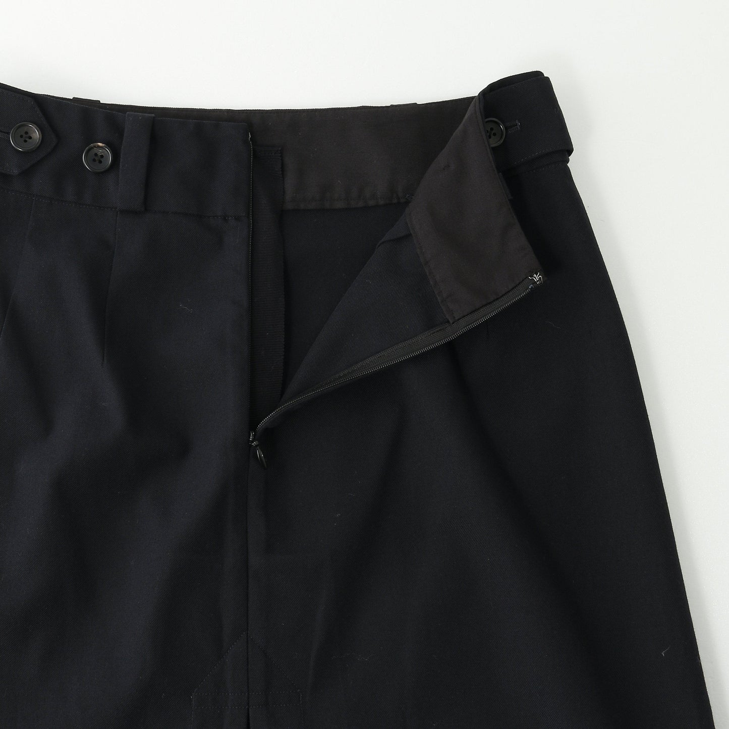 WOOL COTTON TWILL SKIRT