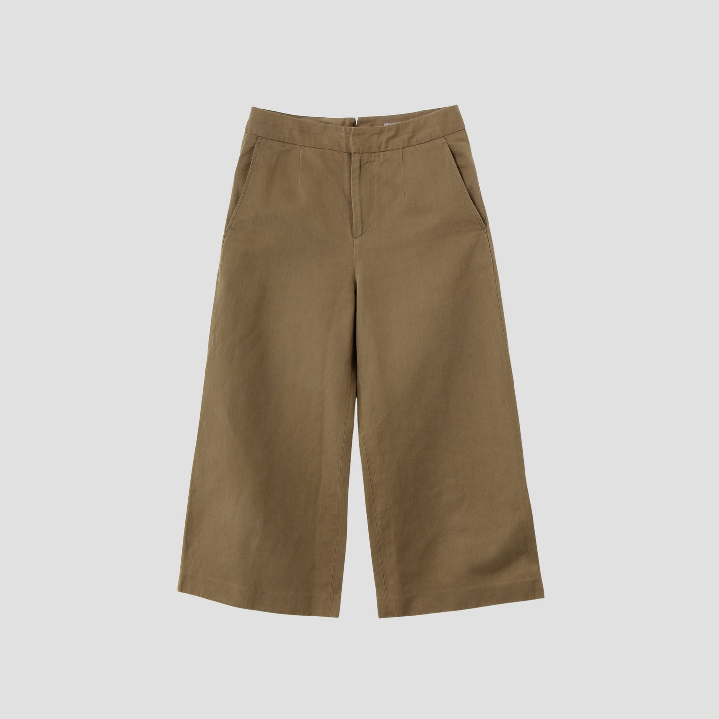 LINEN COTTON TWILL TROUSERS