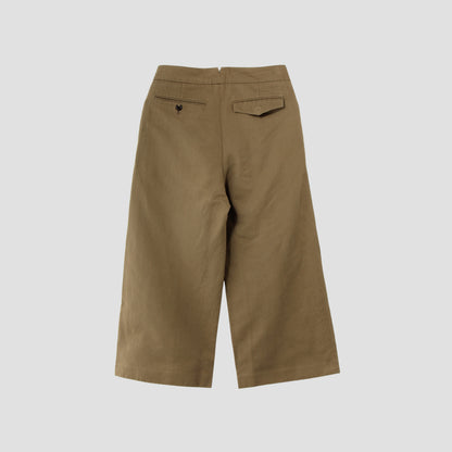 LINEN COTTON TWILL TROUSERS