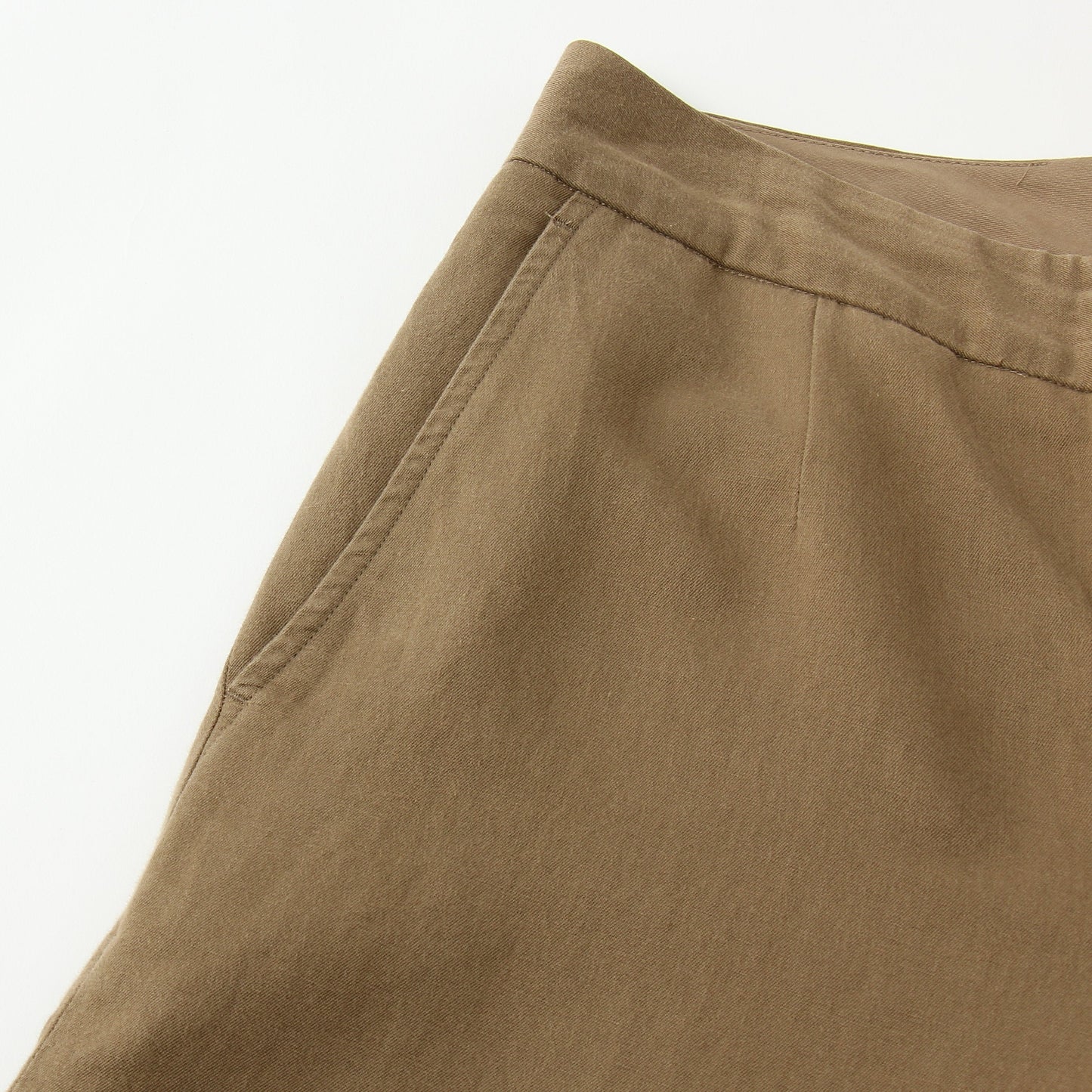 LINEN COTTON TWILL TROUSERS