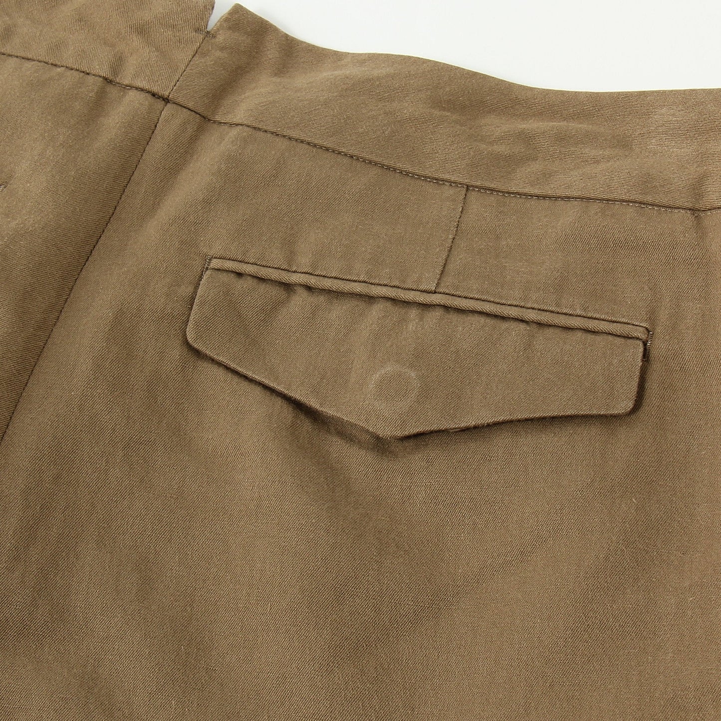 LINEN COTTON TWILL TROUSERS