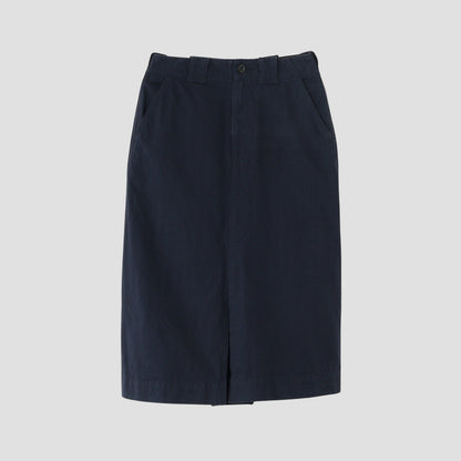 YARN DYE COTTON TWILL SKIRT