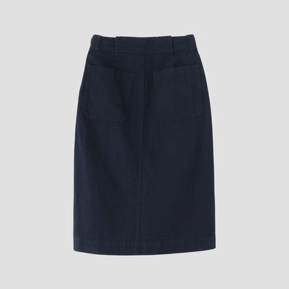 YARN DYE COTTON TWILL SKIRT