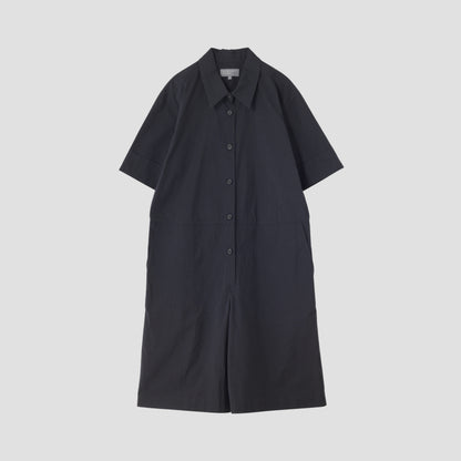 MATT COTTON SILK POPLIN DRESS