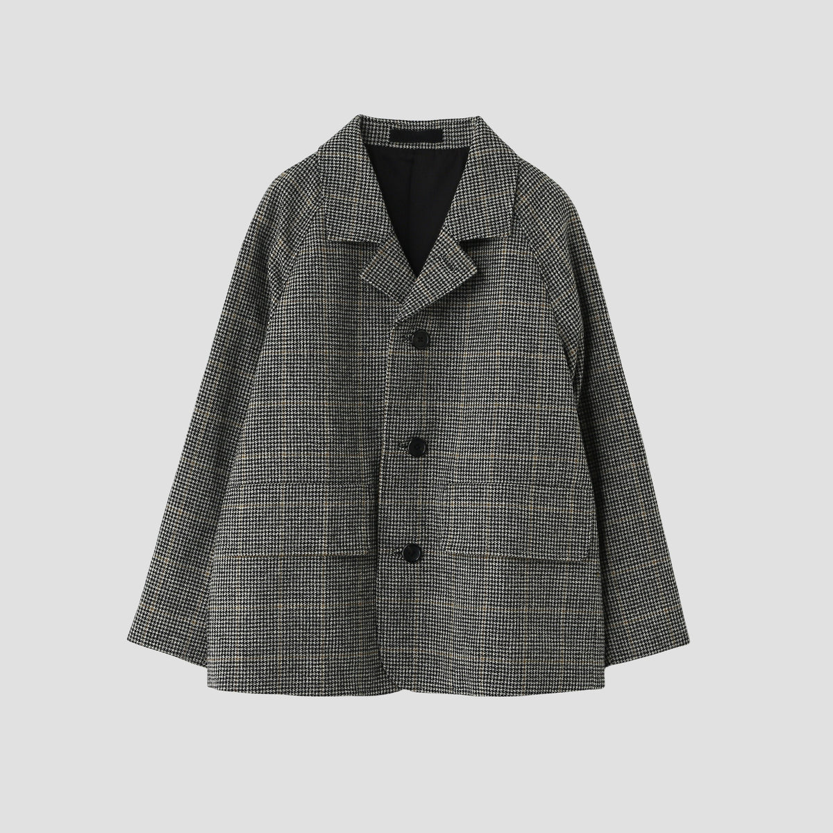 WINDOW PANE CHECK WOOL BLOUSON