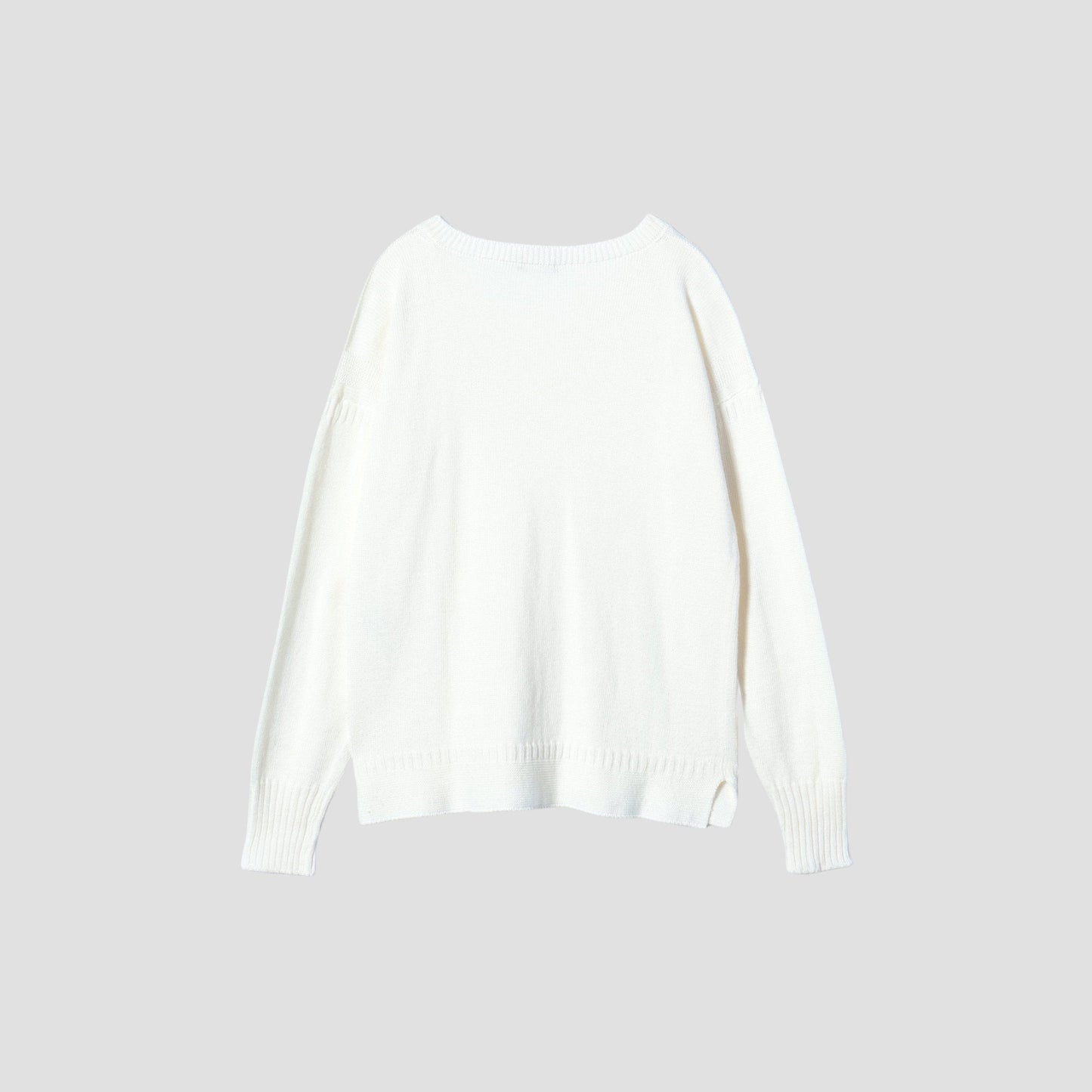 V NECK GUERNSEY KNIT