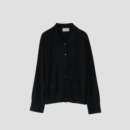 POLO COLLAR CARDIGAN KNIT