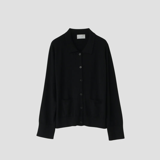 POLO COLLAR CARDIGAN KNIT