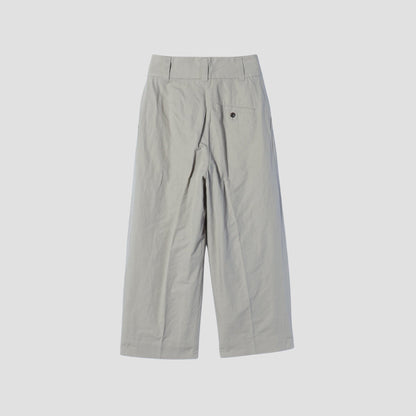 PLAIN WEAVE COTTON LINEN TROUSERS
