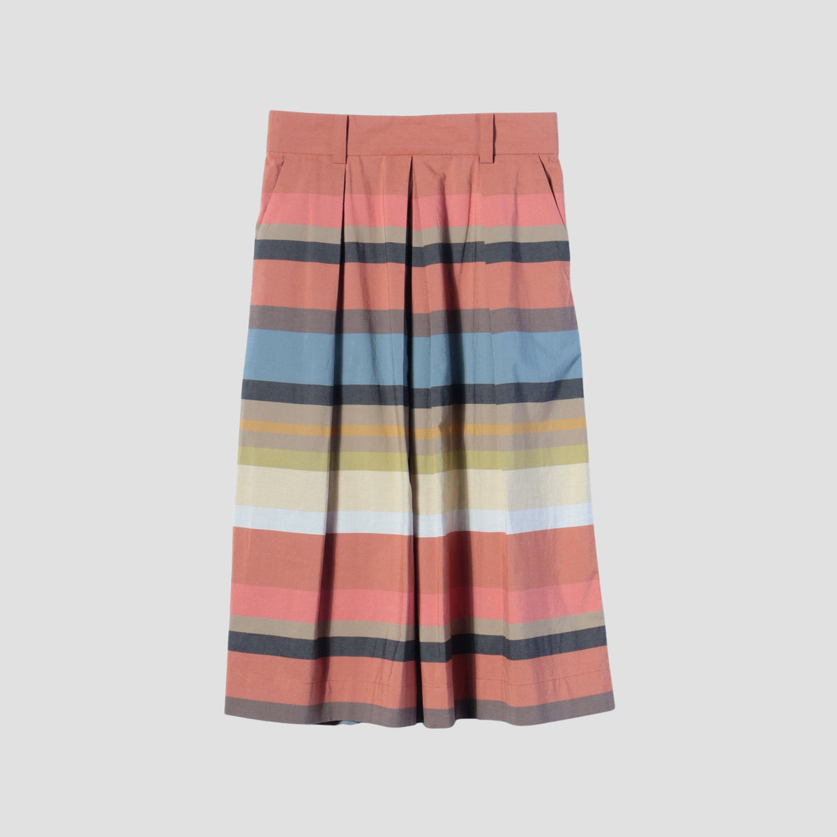 MULTI STRIPE COTTON SKIRT