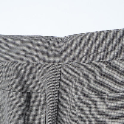 CHEF CHECK COTTON WOOL TROUSERS