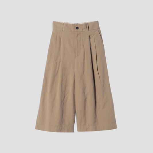 COTTON LINEN OXFORD TROUSERS