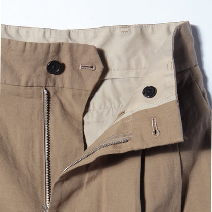 COTTON LINEN OXFORD TROUSERS