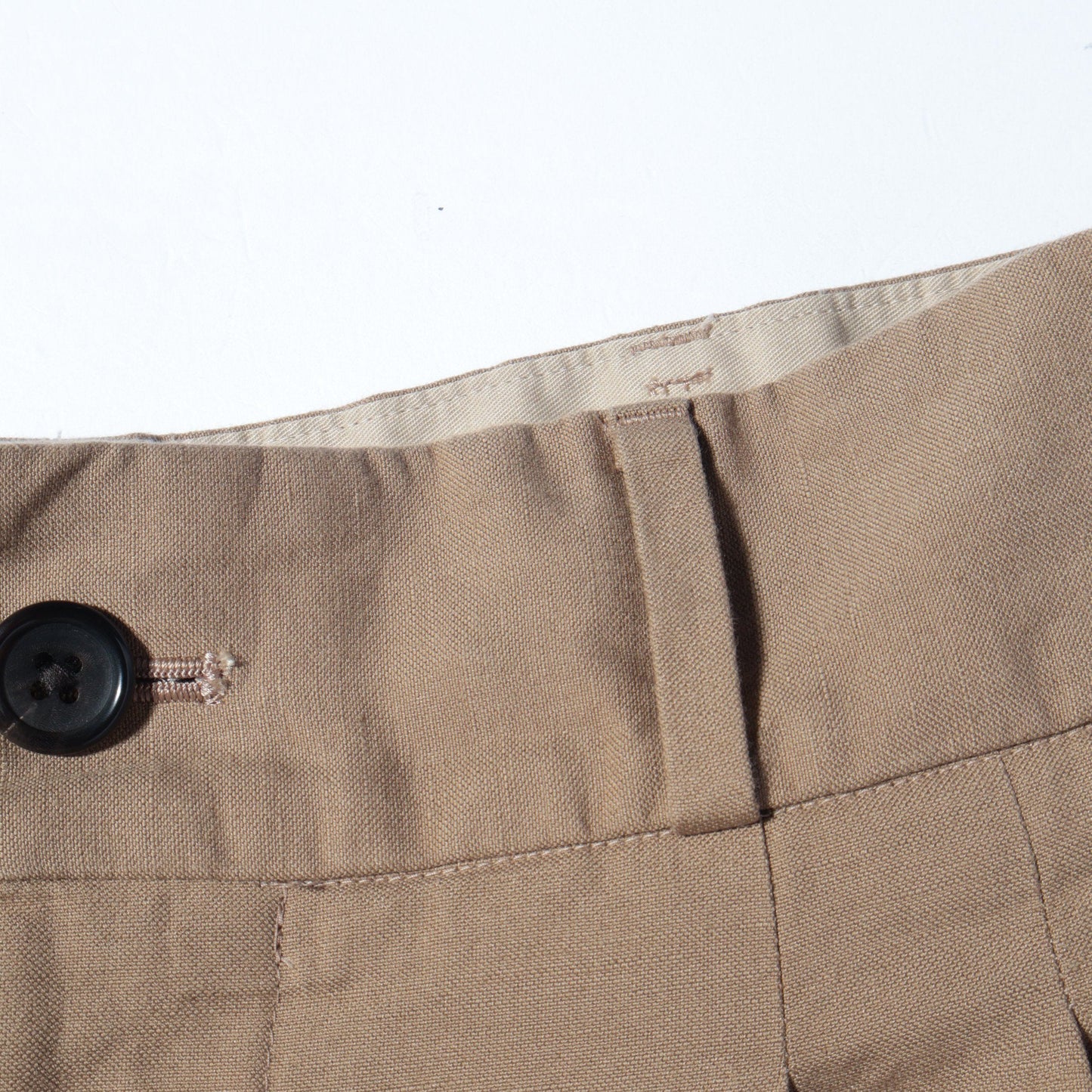 COTTON LINEN OXFORD TROUSERS
