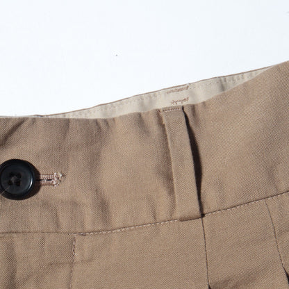 COTTON LINEN OXFORD TROUSERS