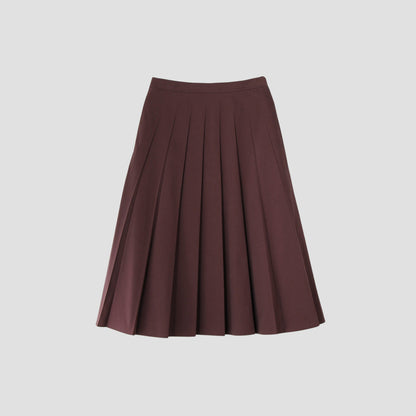YARN DYE COTTON BLEND SKIRT