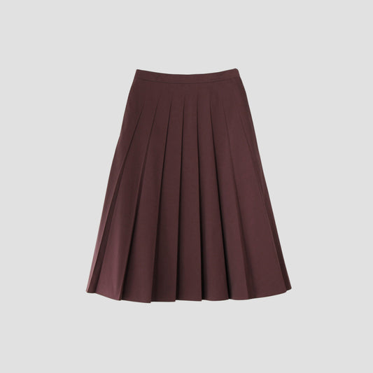 YARN DYE COTTON BLEND SKIRT