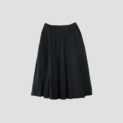 GLAZED COTTON CUPRA SKIRT
