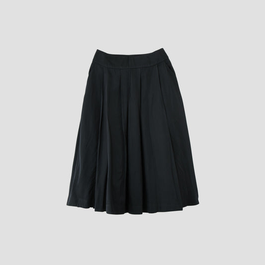 GLAZED COTTON CUPRA SKIRT