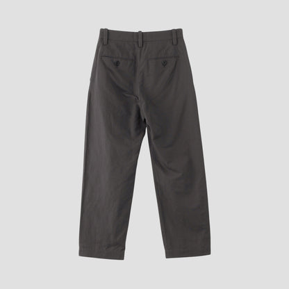 PLAIN WEAVE COTTON LINEN TROUSERS
