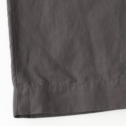 PLAIN WEAVE COTTON LINEN TROUSERS