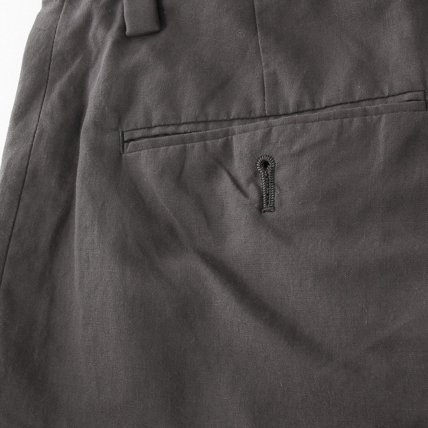 PLAIN WEAVE COTTON LINEN TROUSERS