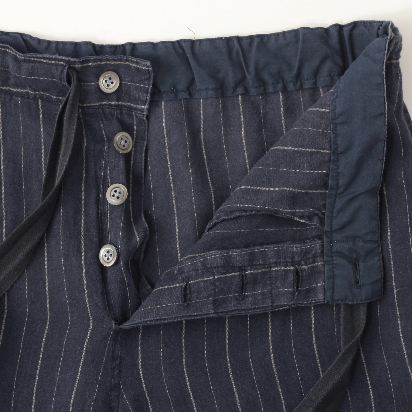 LINEN STRIPE LOUNGE WEAR TROUSERS