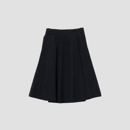 WOOL LINEN POPLIN SKIRT