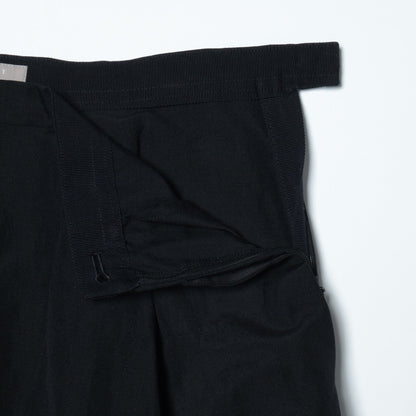 WOOL LINEN POPLIN SKIRT