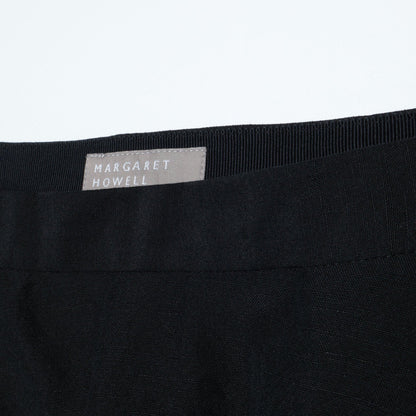 WOOL LINEN POPLIN SKIRT