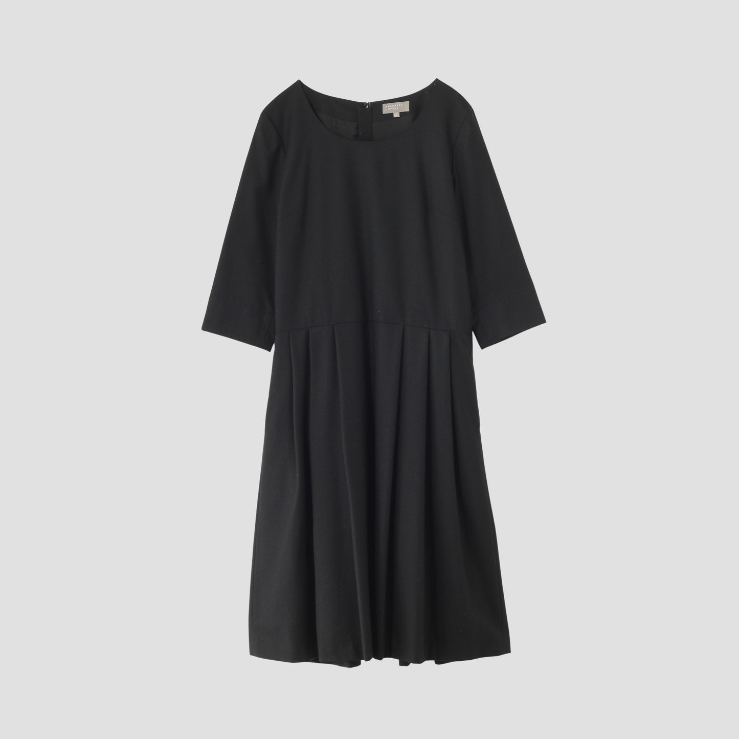 BLACK FLANNEL DRESS