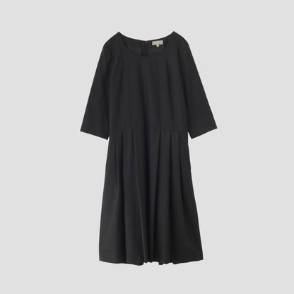 BLACK FLANNEL DRESS