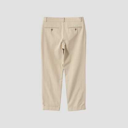 COTTON WOOL TWILL TROUSERS