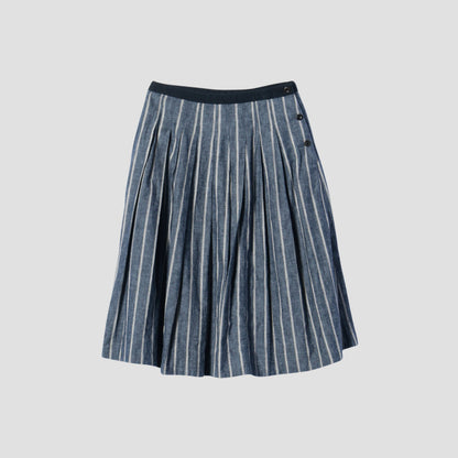 ROUGH COTTON LINEN SHIRTING SKIRT