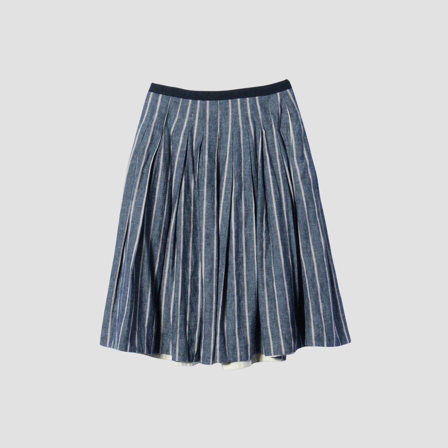 ROUGH COTTON LINEN SHIRTING SKIRT